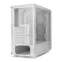NOX Hummer BIOS Midi Tower para PC Gaming con Pantalla LCD 8" Personalizable, Frontal Mesh, Blanco, Compatible ATX, GPU hasta 395mm, 11 Ventiladores, USB 3.0 y USB-C