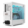 NOX Hummer BIOS Midi Tower para PC Gaming con Pantalla LCD 8" Personalizable, Frontal Mesh, Blanco, Compatible ATX, GPU hasta 395mm, 11 Ventiladores, USB 3.0 y USB-C