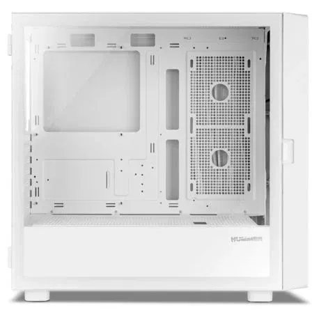 Nox Caja Gaming Semitorre Hummer BIOS Blanca 8" LCD Cristal Templado NXHUMMERBIOSWH