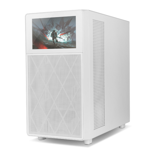 Nox Hummer BIOS Semitorre Blanca con Pantalla LCD de 8 pulgadas