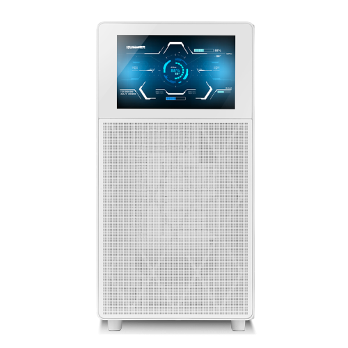Nox Hummer BIOS Semitorre Blanca con Pantalla LCD de 8 pulgadas