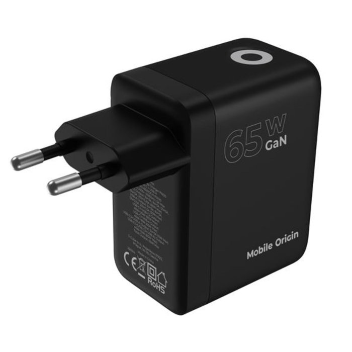 Mobile Origin PW20 Cargador GaN 65W con Pantalla TFT y 3 Puertos Mobile Origin PW20 Cargador GaN 65W con Pantalla TFT y 3 Puertos