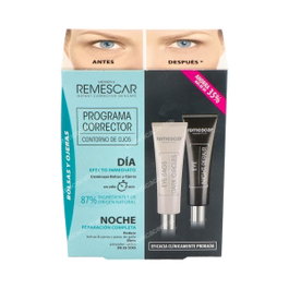 Remescar Programa Corrector de Contorno de Ojos Antiedad para Bolsas y Ojeras, Lote de 2 Piezas, Tratamiento con Eyesyl e iRep para Párpados Caídos y Patas de Gallo