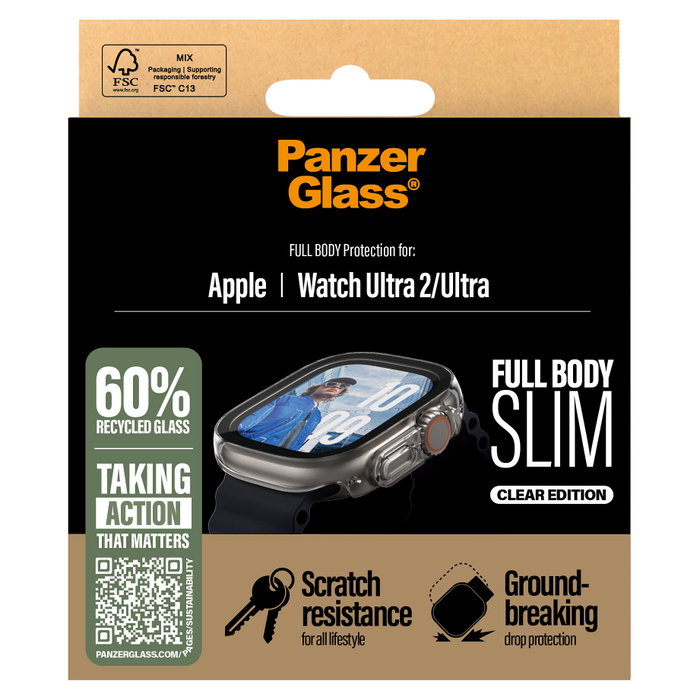 Panzerglass Case Full Body Slim Transparente para Apple Watch Ultra 49mm