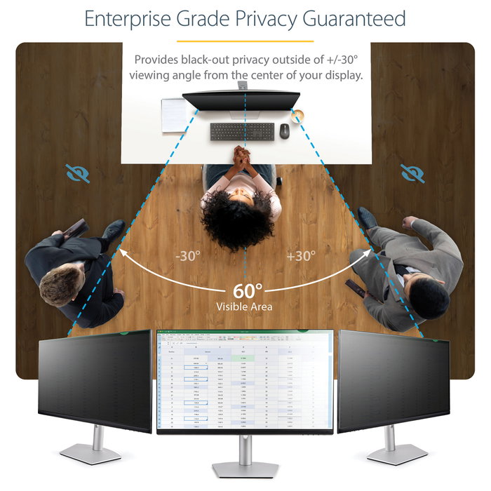 Startech Monitor con Filtro de Privacidad de 34 Pulgadas Universal ACCS, Mate o Brillante