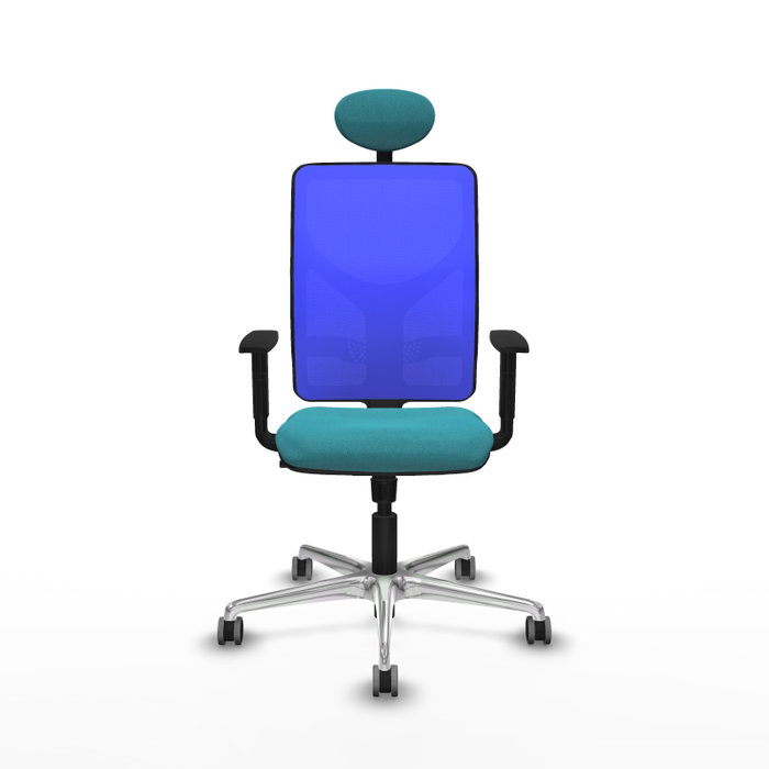 PIQUERAS Y CRESPO Silla de oficina Motilla con mecanismo Sincro, Turquesa y Azul