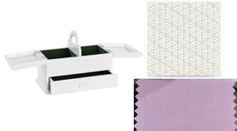 DKD Home Decor Joyero Romantico 17 x 24 x 30 cm Rosa Palo Blanco