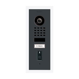 DoorBird D1101FV Timbre Video IP con Lector de Huella Digital, 1080p, Visión Nocturna, PoE, WiFi, Ultra Gran Angular 150°, IP65 para Exterior, Montaje Empotrado