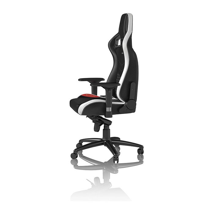 Noblechairs EPIC Echtleder Gaming Stuhl negro/blanco/rojo