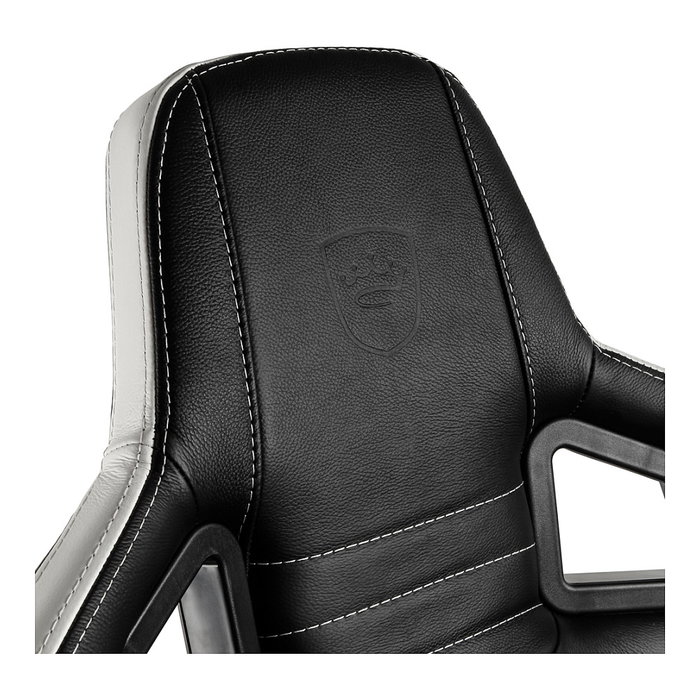 Noblechairs EPIC Echtleder Gaming Stuhl negro/blanco/rojo