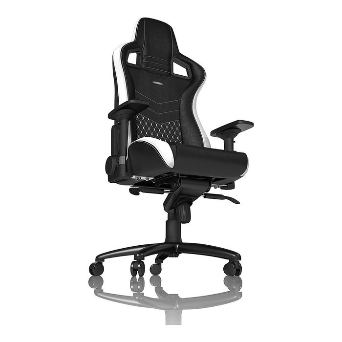Noblechairs EPIC Echtleder Gaming Stuhl negro/blanco/rojo