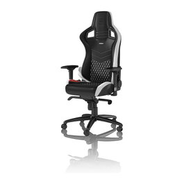 Noblechairs EPIC Echtleder Gaming Stuhl negro/blanco/rojo