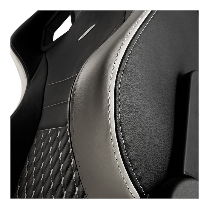 Noblechairs EPIC Echtleder Gaming Stuhl negro/blanco/rojo