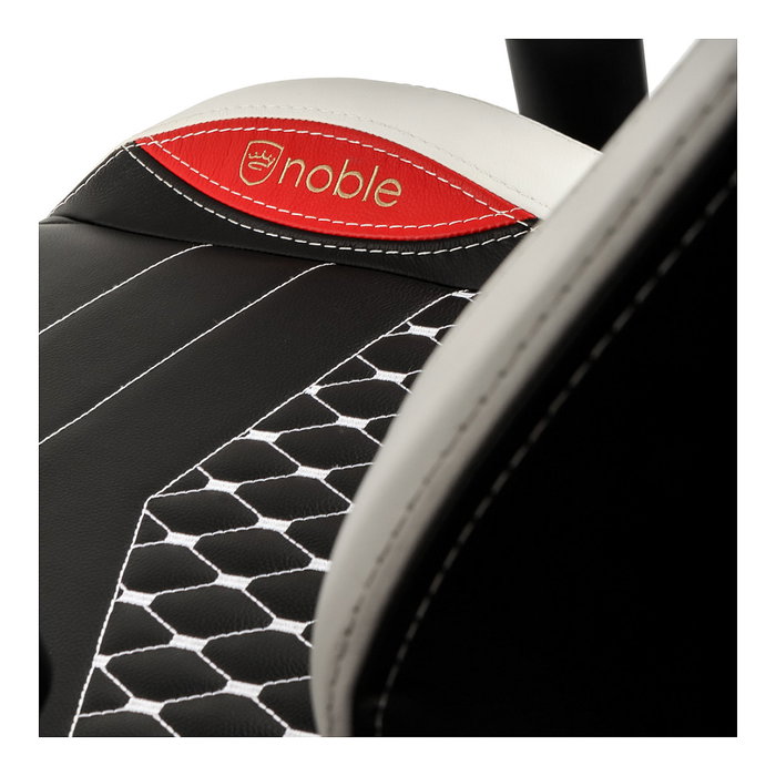 Noblechairs EPIC Echtleder Gaming Stuhl negro/blanco/rojo