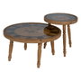 Ixia Mesa de Centro Reloj Natural DM-Madera 80 x 80 x 41 cm