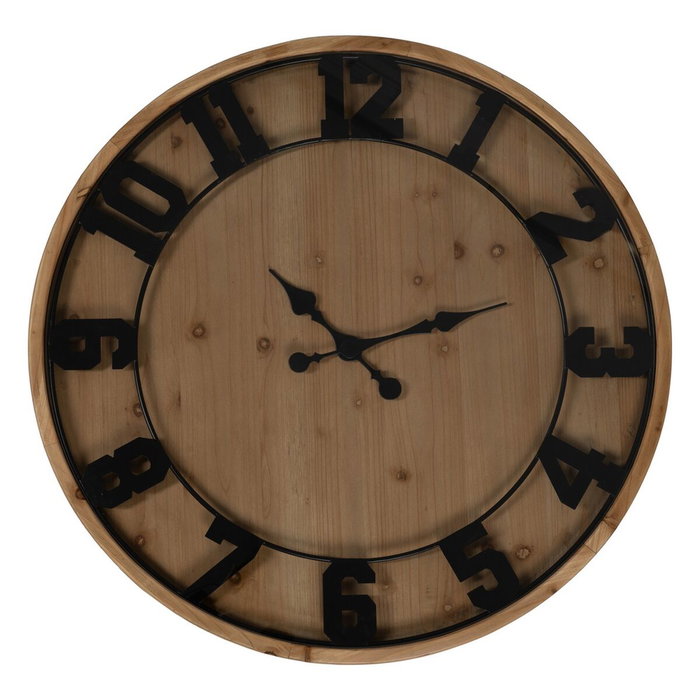 Ixia Mesa de Centro Reloj Natural DM-Madera 80 x 80 x 41 cm