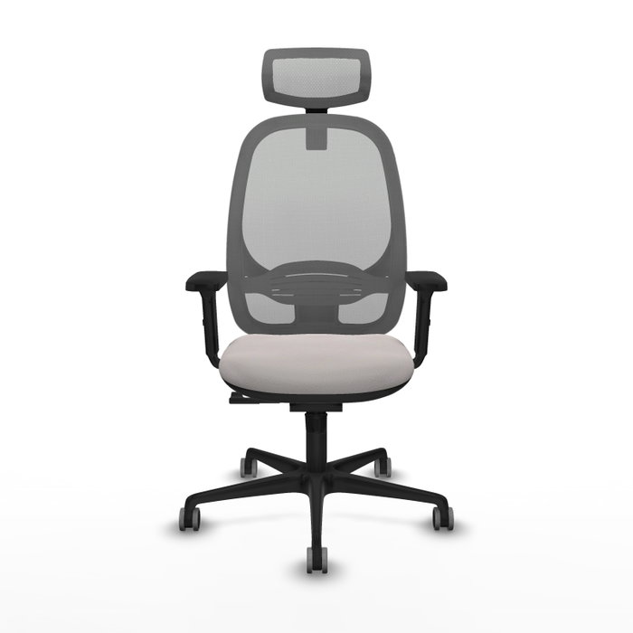 PIQUERAS Y CRESPO Silla de oficina Cilanco con mecanismo Sincro Blanco y Gris PIQUERAS Y CRESPO Silla de oficina Cilanco con mecanismo Sincro Blanco y Gris