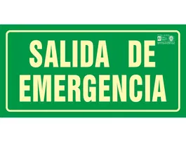 Syssa Señal de Salida de Emergencia en PVC Fotoluminiscente 320x160 mm