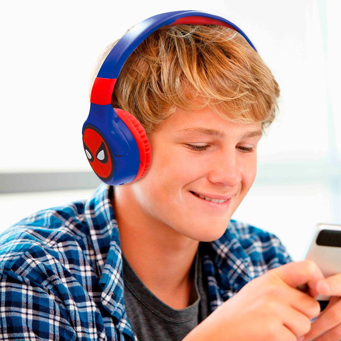 Lexibook Auriculares Inalámbricos Spiderman HPBT010SP Bluetooth 5.0 Cable Jack Extraíble +3 Años