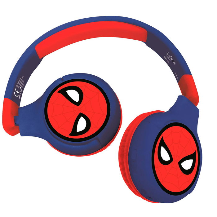 Lexibook Auriculares Inalámbricos Spiderman HPBT010SP Bluetooth 5.0 Cable Jack Extraíble +3 Años
