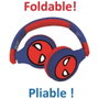 LEXIBOOK Auriculares Inalámbricos Spiderman Bluetooth 5.0