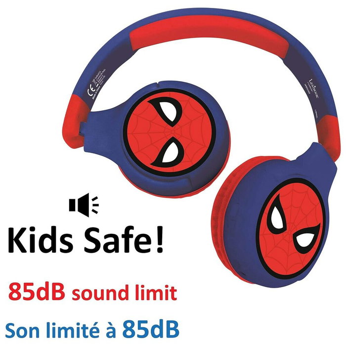 LEXIBOOK Auriculares Inalámbricos Spiderman Bluetooth 5.0