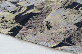 DKD Home Decor Camino de Mesa Cobre Rosa Poliester Jacquard Hojas 180 x 30 cm (6 Unidades)