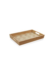 Hermia TPS0074 Bandeja de Bambú Nogal para Decoración y Servicio 33 x 23 x 4 cm