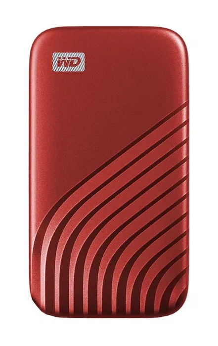 Western Digital My Passport SSD Externo 1 TB NVMe Rojo - USB Tipo C 3.2 Gen 2, Lectura 1050 MB/s, Escritura 1000 MB/s, Carcasa Metálica, Encriptación Hardware