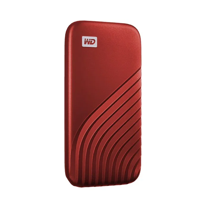 Western Digital My Passport SSD Externo 1 TB NVMe Rojo - USB Tipo C 3.2 Gen 2, Lectura 1050 MB/s, Escritura 1000 MB/s, Carcasa Metálica, Encriptación Hardware