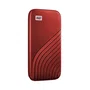 Western Digital My Passport SSD Externo 1 TB NVMe Rojo - USB Tipo C 3.2 Gen 2, Lectura 1050 MB/s, Escritura 1000 MB/s, Carcasa Metálica, Encriptación Hardware