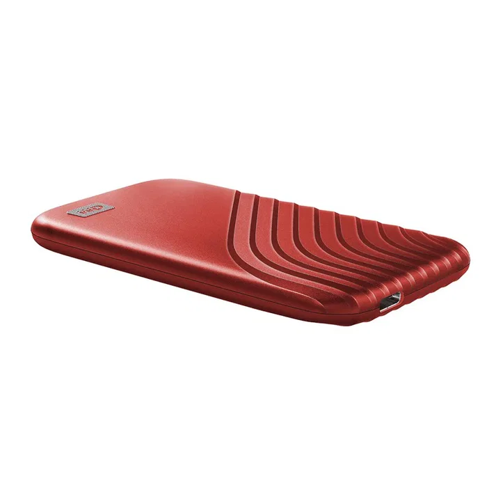 Western Digital My Passport SSD Externo 1 TB NVMe Rojo - USB Tipo C 3.2 Gen 2, Lectura 1050 MB/s, Escritura 1000 MB/s, Carcasa Metálica, Encriptación Hardware