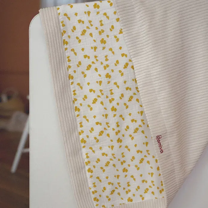 Domiva Manta de bebé reversible estilo safari Beige 75x100 cm