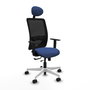 PIQUERAS Y CRESPO Silla de oficina Zulema con mecanismo Sincro/Traslack Azul marino y Negro