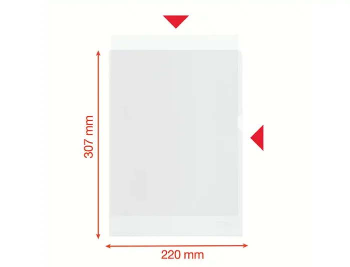 Esselte 627496 Caja 100 Dossiers Uñeros Polipropileno Transparente Piel Naranja A4 Recycle 100 Micras