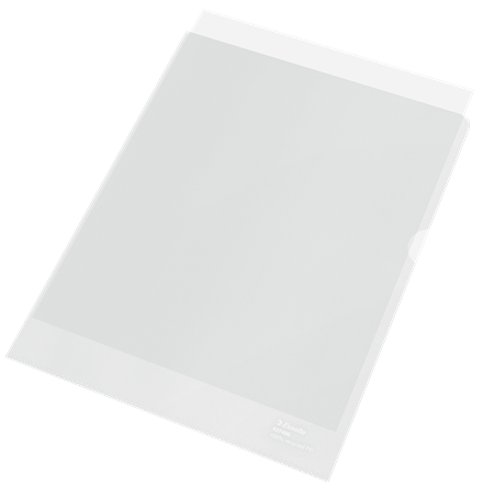 Esselte Carpeta Dossier Uñero DIN A4 Polipropileno Reciclado 100 mc Piel de Naranja Transparente Caja de