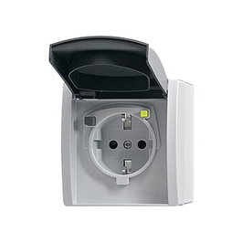 BUSCH-JAEGER 3120 EWB-53 Enchufe Tipo F Gris Blanco IP44