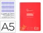 Liderpapel Cuaderno Espiral A5 Pautaguía Tapa Plástica Rojo