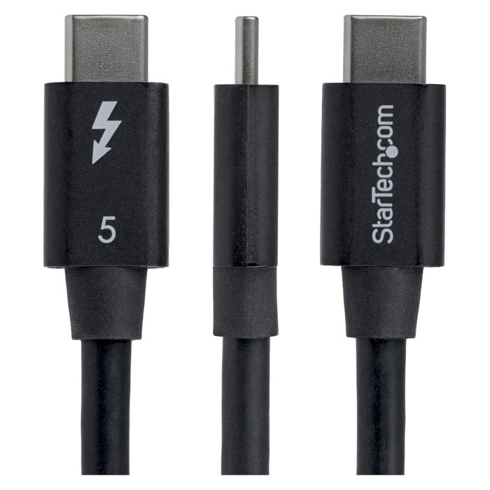 StarTech Cable Thunderbolt 5 Acodado 0,8 m 80 Gbps/120 Gbps 240 W Negro StarTech Cable Thunderbolt 5 Acodado 0,8 m 80 Gbps/120 Gbps 240 W Negro