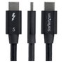 StarTech Cable Thunderbolt 5 Acodado 0,8 m 80 Gbps/120 Gbps 240 W Negro
