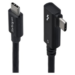 StarTech.com Cable Thunderbolt 5 Acodado 0,8 m 80 Gbps/120 Gbps 240 W Negro