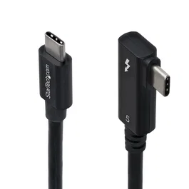 StarTech.com Cable Thunderbolt 5 Acodado 0,8 m 80 Gbps/120 Gbps 240 W Negro