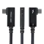 StarTech.com Cable Thunderbolt 5 Acodado 0,8 m 80 Gbps/120 Gbps 240 W Negro