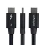 StarTech.com Cable Thunderbolt 5 Acodado 0,8 m 80 Gbps/120 Gbps 240 W Negro