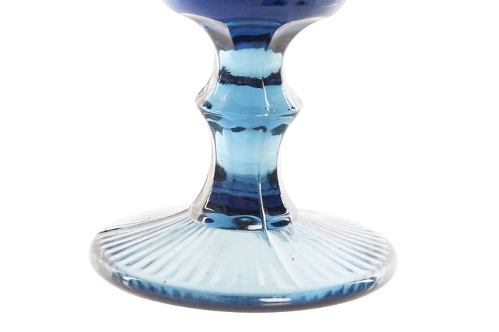 DKD Home Decor Copa de Cristal Grabada Azul Diamond Garbo 1 325ml