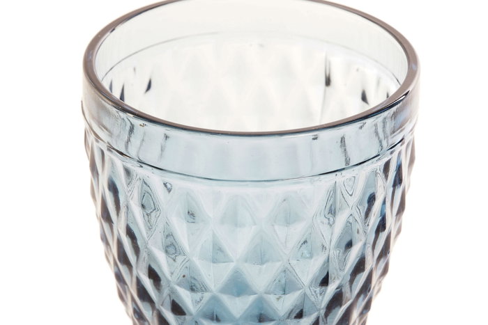 DKD Home Decor Copa de Cristal Grabada Azul Diamond Garbo 1 325ml