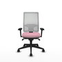 PIQUERAS Y CRESPO Silla de oficina Horna con mecanismo Sincro, Rosa y Blanco