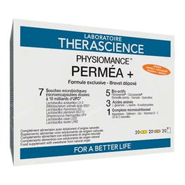 THERASCIENCE Permea+ 20Sbrs+20Cap.+20Comp. con Boswelia Serrata, Curcuma, Zinc y Probióticos para la Función Intestinal