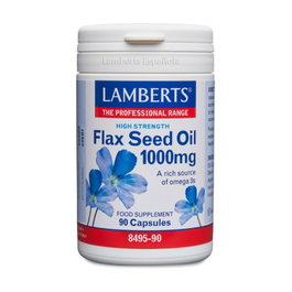 Lamberts Aceite de Semillas de Lino 1000 mg, 90 cápsulas