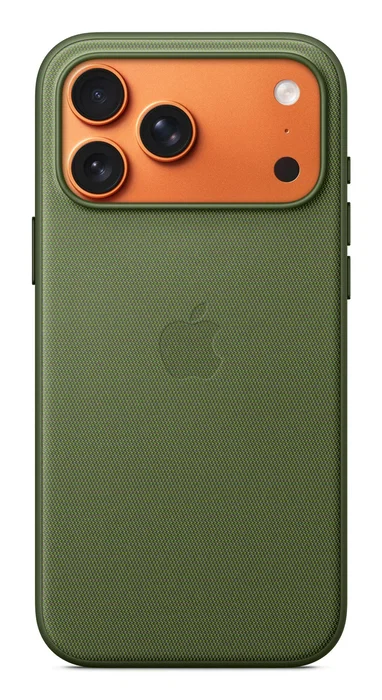 Apple MGFD4ZM/A Funda Techwoven con MagSafe para iPhone 17 Pro Max - Verde - Carcasa Protectora con Carga Inalámbrica y Compatibilidad Qi